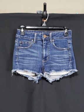 American Eagle Outfitters Super Stretch High-Rise "Shortie" Denim Shorts. Sz: 2